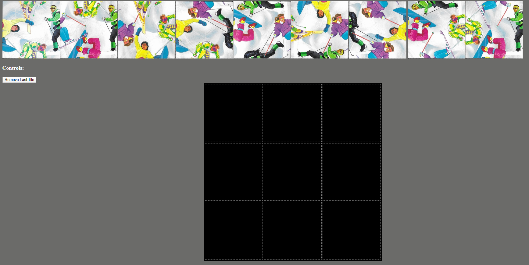 Ski Puzzle game start screen
